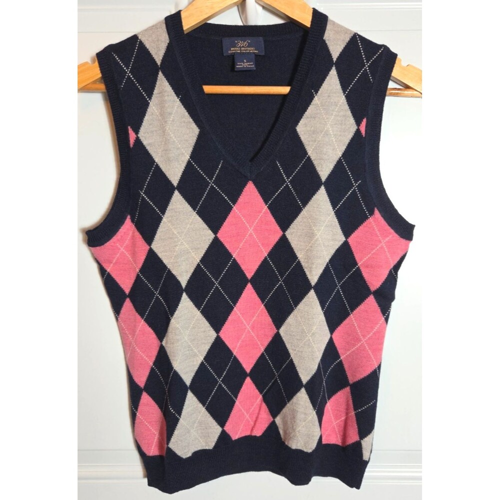 Brooks Brothers "346" Womens Italian Merino Wool Sweater Vest Size S